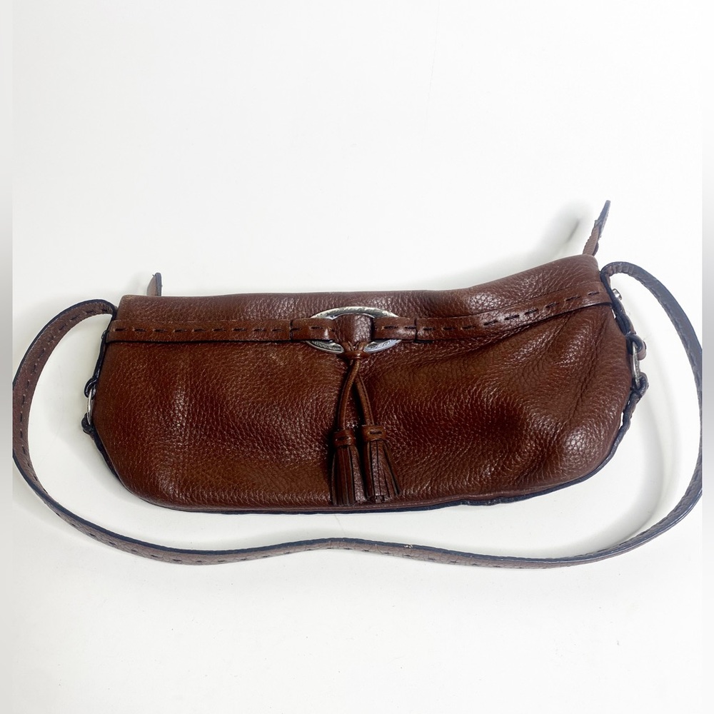 Brighton Small Brown Pebbled Leather Shoulder Bag